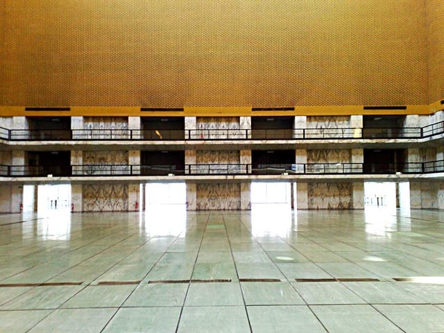Salone della Cultura: Palazzo dei Congressi tiered mezzanine venue for corporate events and exhibits.