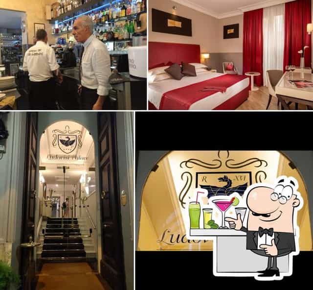 Luxury boutique hotel bar in Hotel Ludovisi Palace, perfect for executive retreats and events.