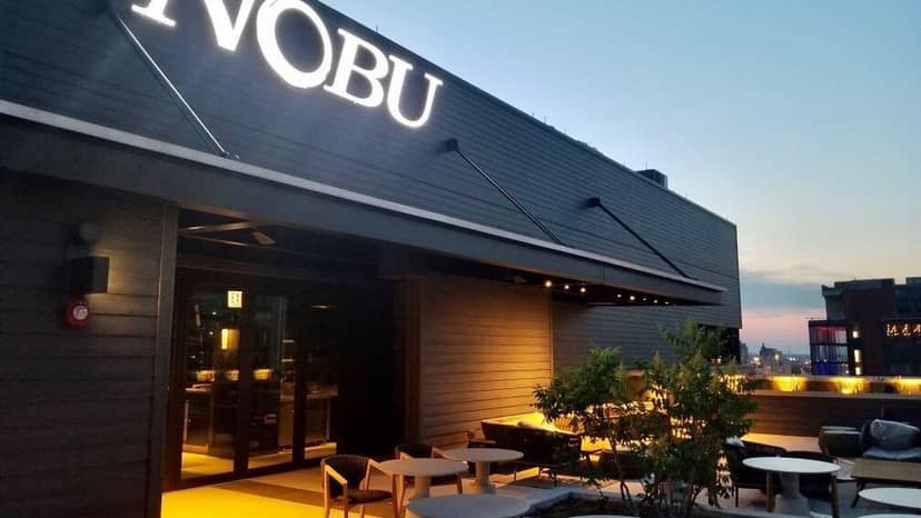 Nobu Hotel rooftop sunset venue for upscale cocktail receptions and VIP networking events.