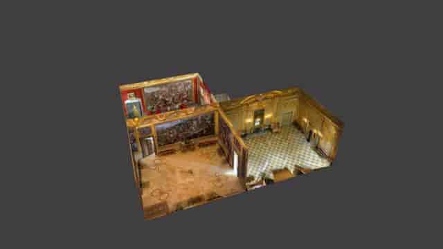 3D floor plan of Pio Pavilion at Colonna Palace for venue event planning and site staging.