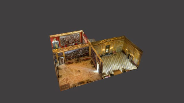 3D floor plan of Pio Pavilion at Colonna Palace for venue event planning and site staging.