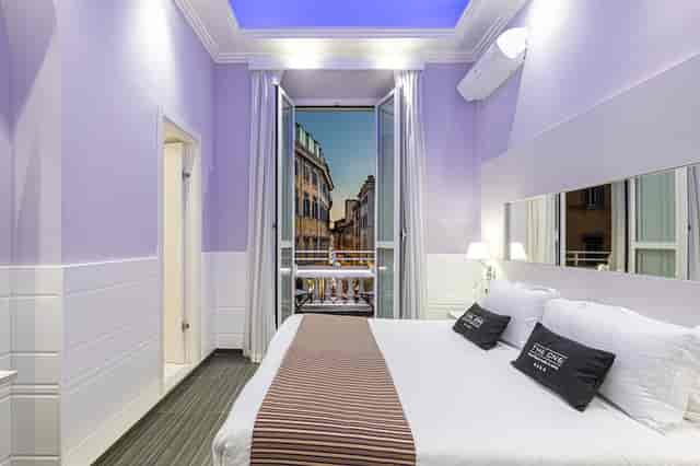 Luxury boutique hotel suite with modern lighting for VIP events and upscale corporate travel.
