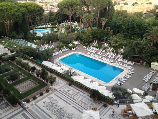 Imperial Club Rome Cavalieri outdoor venue for corporate galas and incentive trips.