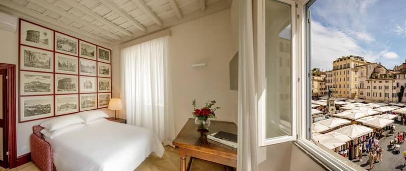 VIP boutique hotel room in Campo de' Fiori for executive stays and incentive travel.