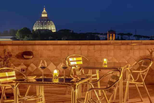 Villa Aurelia rooftop terrace for exclusive VIP receptions and high-end incentive dinners.