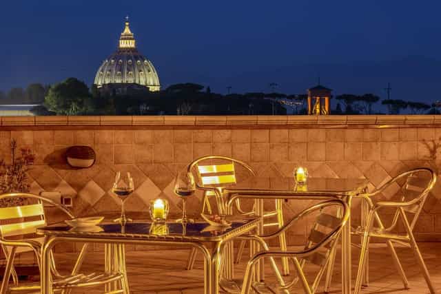 Villa Aurelia rooftop terrace for exclusive VIP receptions and high-end incentive dinners.
