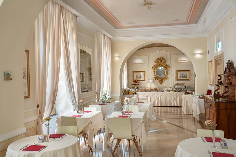 Hotel Canada banquet room with buffet line for corporate meetings and upscale luncheons.