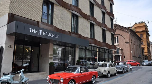 Regency Rome boutique suite facade for executive retreats and luxury incentive travel.