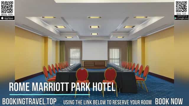 U-shaped conference room in Rome Marriott Park Hotel for professional business meetings.