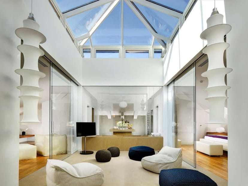 Palazzo Montemartini business suite with skylight for VIP networking and brainstorming.
