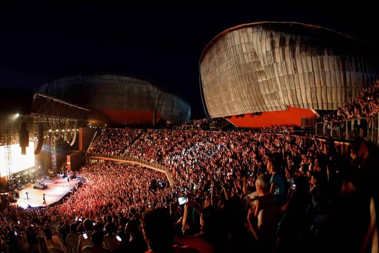 Cavea at Parco della Musica: modern outdoor venue for concerts and music festivals.