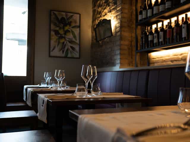 Intimate VIP dining room at La Biga Wine Food for luxury networking events.