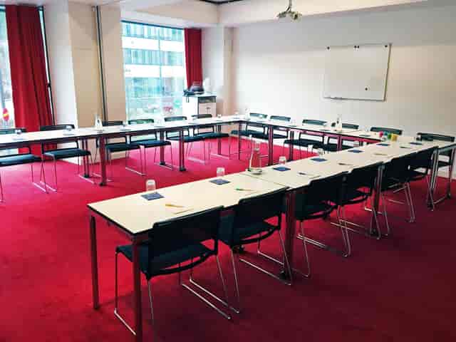 U-shaped meeting room at Best Western Stockholm hotel, ideal for corporate events and workshops.