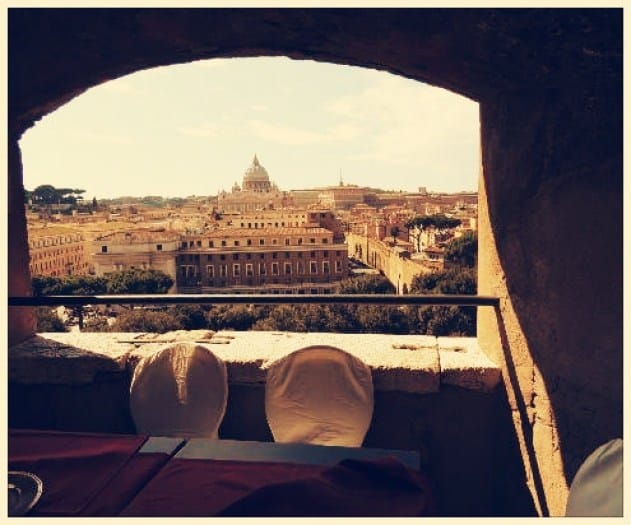 Vatican view terrace at Le Terrazze, perfect for an exclusive VIP dinner or corporate retreat.
