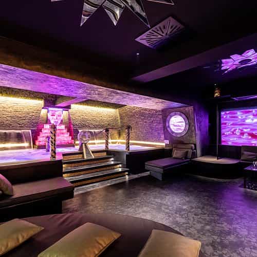 Private luxury spa suite at Golden Gallery for executive retreats and VIP wellness events.