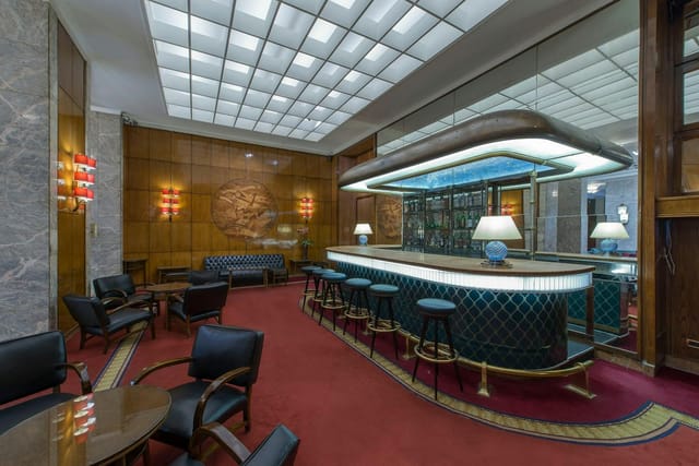 Vintage rooftop lounge at Ligea Bar for exclusive VIP networking and corporate receptions.