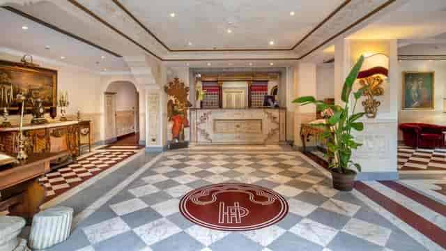 Gazebo at Villa San Pio, Rome: boutique hotel lobby, ideal for intimate event arrivals and weddings.