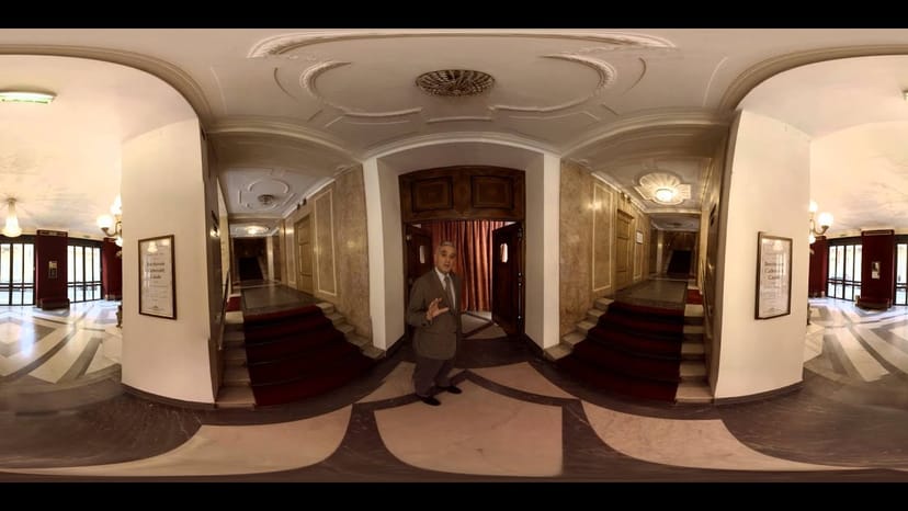 Teatro Costanzi Sala Grigia: historic venue with elegant stairs for luxury corporate event hosting.