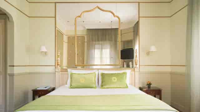 Luxury hotel suite with elegant decor for VIP accommodations and upscale travel.