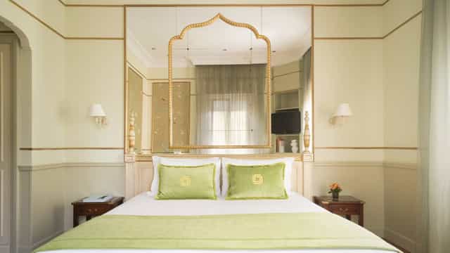 Luxury hotel suite with elegant decor for VIP accommodations and upscale travel.