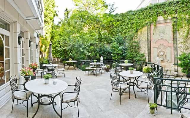 Garden Terrace at Relais & Châteaux Orfila for intimate networking receptions and brunch events.
