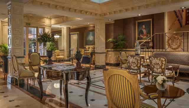Opulent Relais & Châteaux Orfila lobby for VIP networking and exclusive receptions.