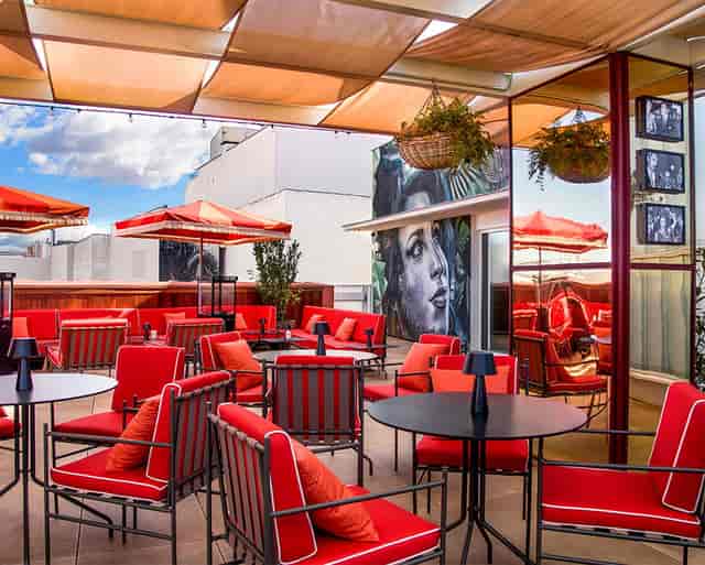 UMusic Hotel Madrid rooftop venue for social mixers and corporate breakout sessions.