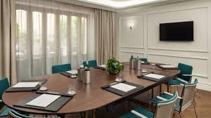 Boardroom meeting setup at InterContinental Rome for executive business events.