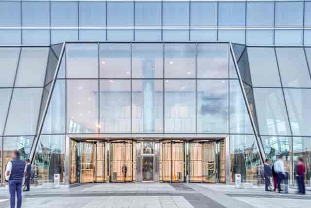 Crystal Tower meeting rooms with glass façade, ideal for corporate events and professional conferences.
