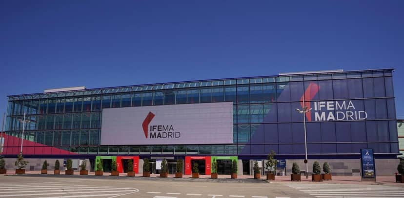 IFEMA Madrid exterior of modern conference rooms for international trade shows and conventions.