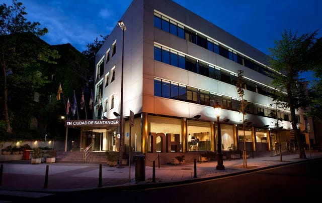 NH Ciudad de Santander hotel exterior, professional corporate meeting venue.