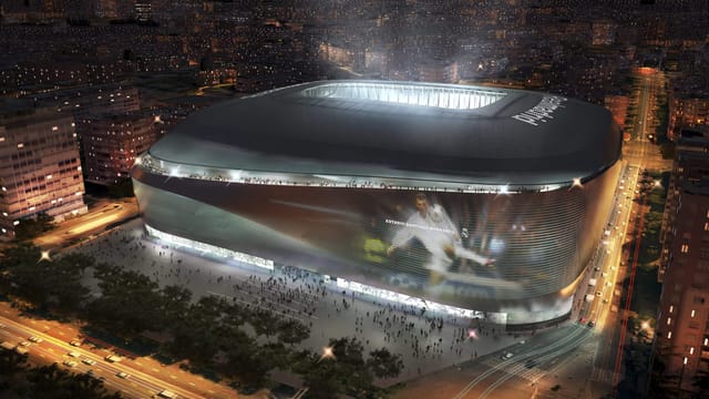 Estadio Bernabéu press room and mixed zone for stadium event hosting and venue hire.