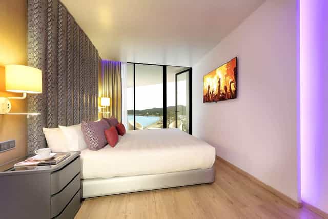Modern Hard Rock Hotel Ibiza VIP suite for executive retreats and luxury event accommodation.