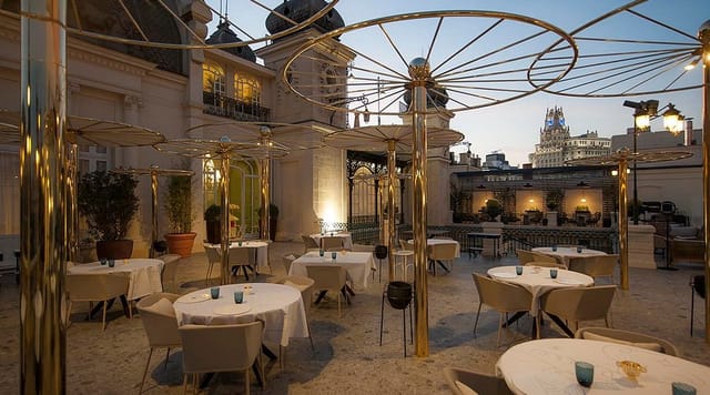 Paco Roncero at rooftop restaurant for VIP networking dinner or premium corporate cocktail event.