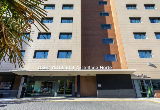 Modern Hotel Occidental Castellana Norte exterior for corporate business meetings and events.
