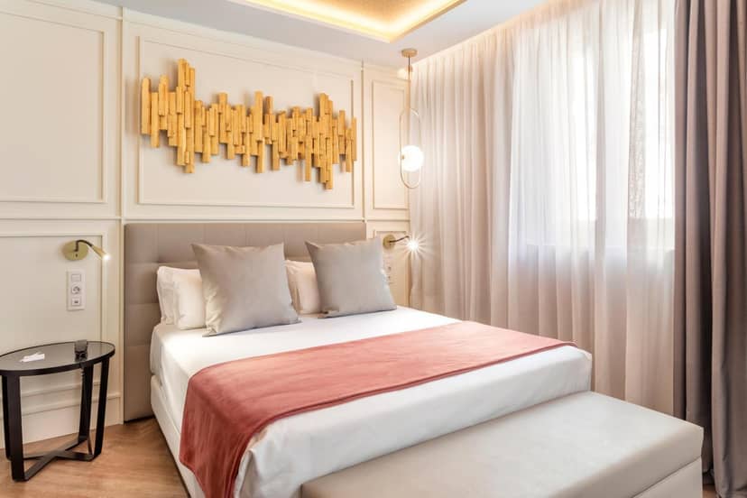 Luxury boutique hotel suite for VIP executive events, Hotel Catalonia Goya room.