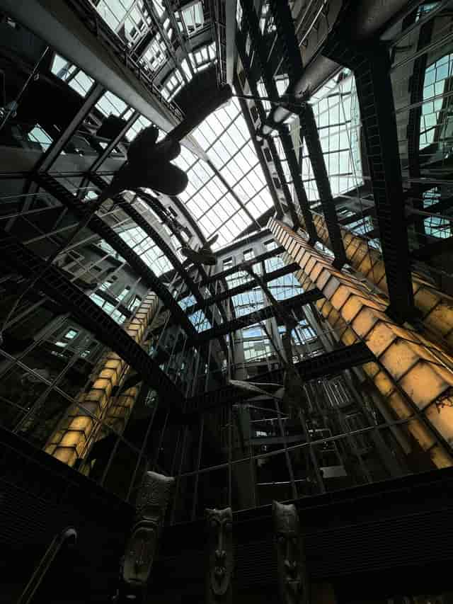 High-ceilinged Concept Room atrium for luxury gala or cocktail hour event venue.