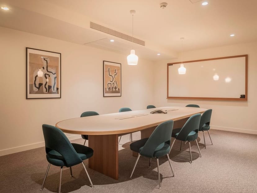 Neutral boardroom at ZuriCenter for productive business meetings and strategy sessions.