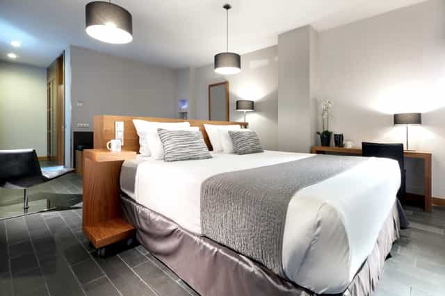 Modern Eurostars Madrid Congress function room with dedicated workspace for corporate events.