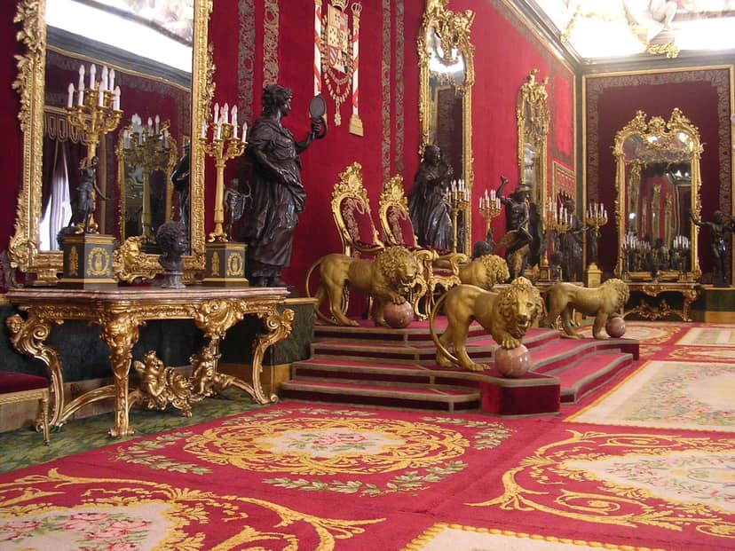 Throne Room at Royal Palace of Madrid: opulent venue for exclusive corporate events and galas.
