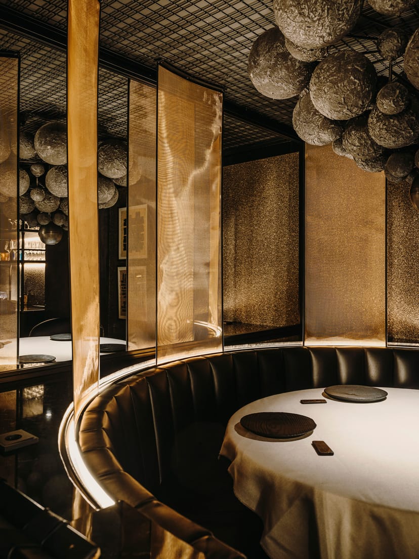 Private dining room at Smoked Room Madrid for exclusive executive board meetings and VIP events.