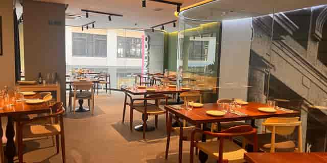 Modern conference center at Hotel Indigo for corporate meetings and networking events.