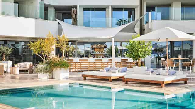 Nobu Hotel Ibiza Bay poolside venue for executive retreats and incentive events.
