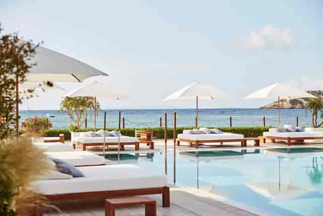 Luxury poolside venue at Nobu Hotel Ibiza Bay for executive retreats and incentive travel.