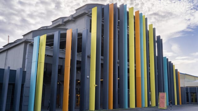 La Torre at La Nave Madrid: Modern venue facade for creative conferences and experiential events.