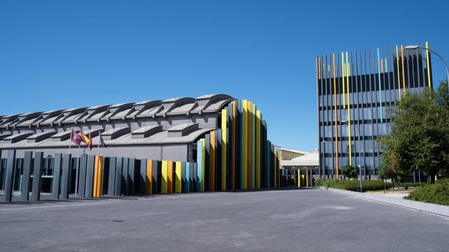 Modern convention center at La Nave Madrid for corporate events and brand activations.