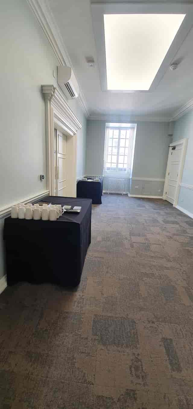 Bourns Suite meeting setup, coffee, event breakout
