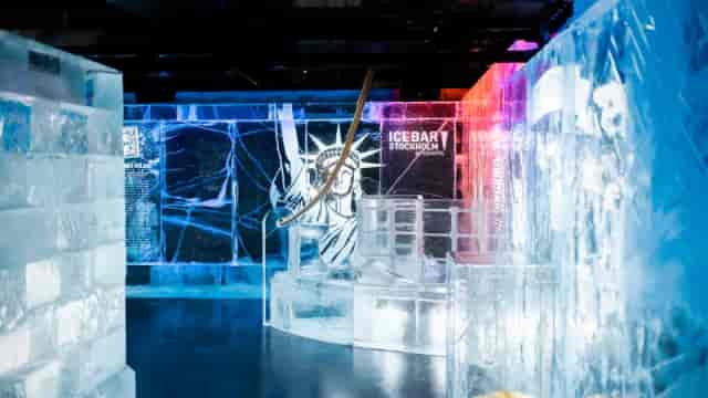 Bespoke ice bar at Hotel C Stockholm for unique networking and incentive events.