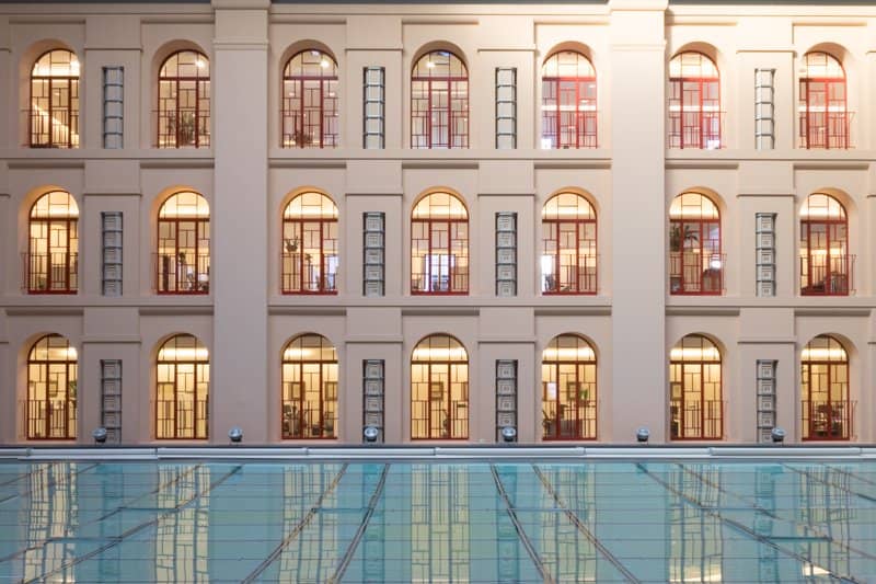 Palazzo Mezzanotte venue with indoor pool for corporate evening receptions and product launches.