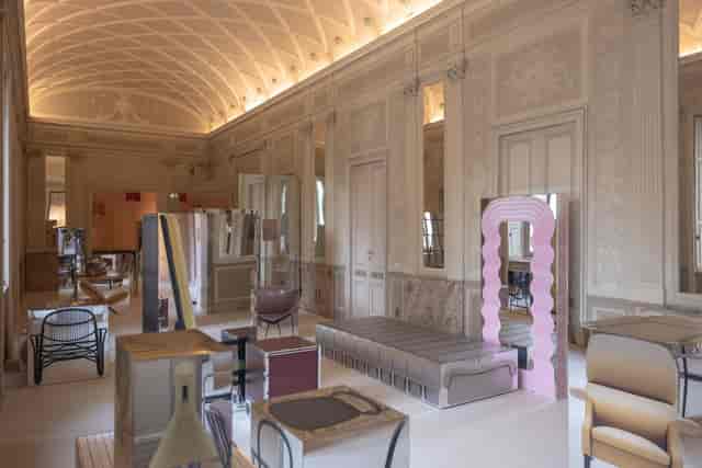 Sala Bovara historic venue with modern exhibition staging for product launches and events.